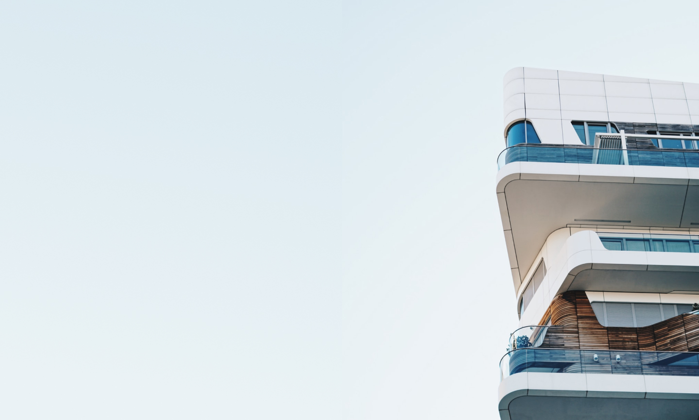 Photo of modern building against a clear sky